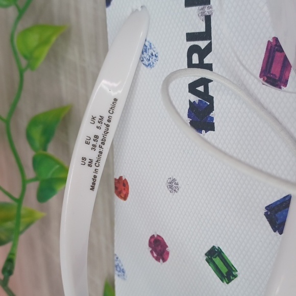 Karl Lagerfeld Flip Flops NEW - Picture 7 of 8